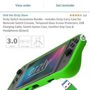 Carry case and screen for Nintendo switch